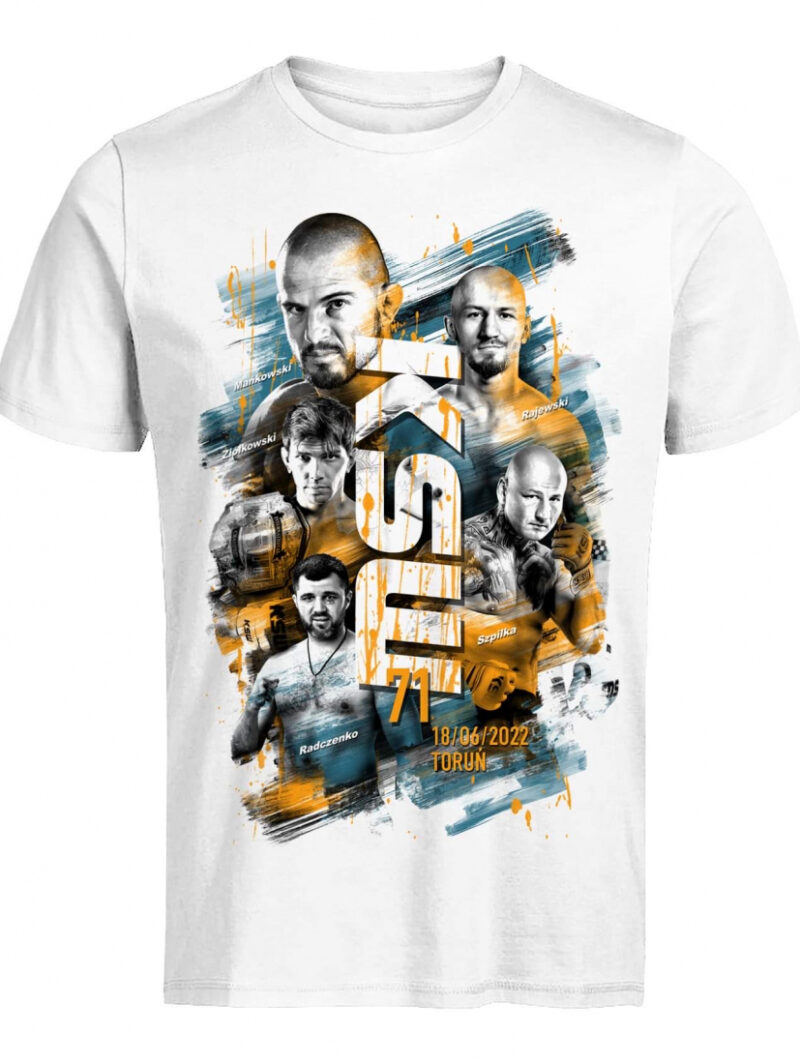 T-SHIRT MĘSKI BIAŁY KSW 71